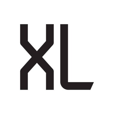 xl ilk harf vektör logosu simgesi