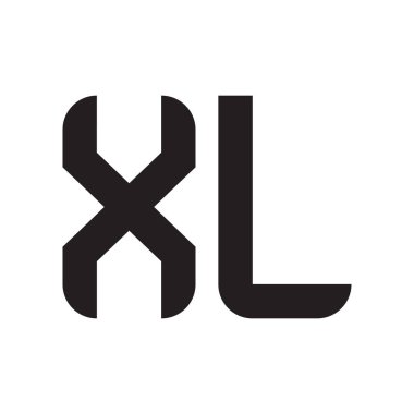 xl ilk harf vektör logosu simgesi