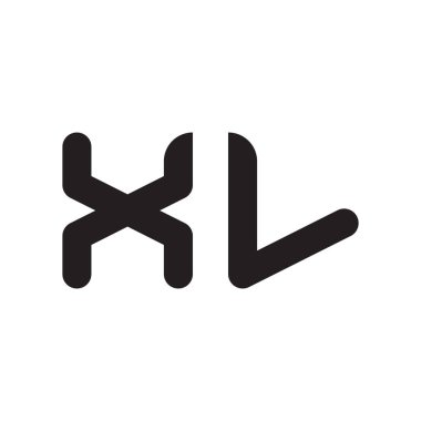 xl ilk harf vektör logosu simgesi