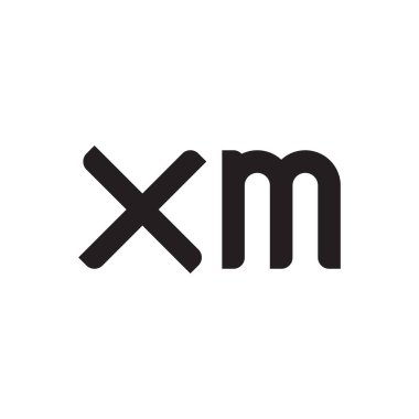 xm ilk harf vektör logo simgesi