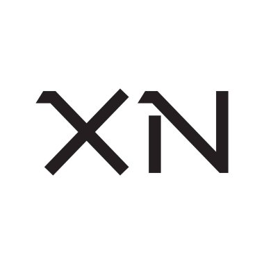 xn ilk harf vektör logo simgesi