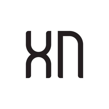 xn ilk harf vektör logo simgesi