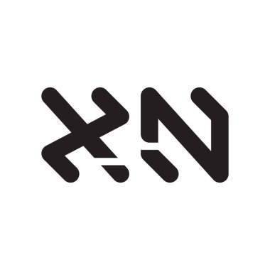 xn ilk harf vektör logo simgesi