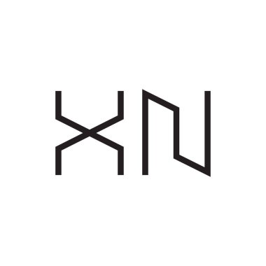 xn ilk harf vektör logo simgesi