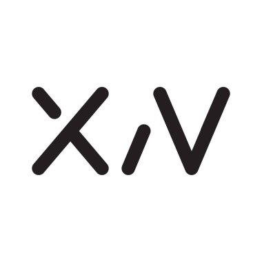 xn ilk harf vektör logo simgesi