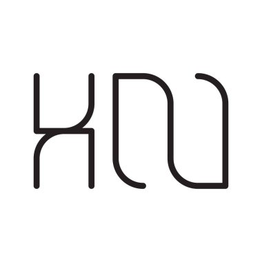 xn ilk harf vektör logo simgesi