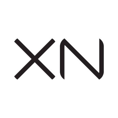 xn ilk harf vektör logo simgesi