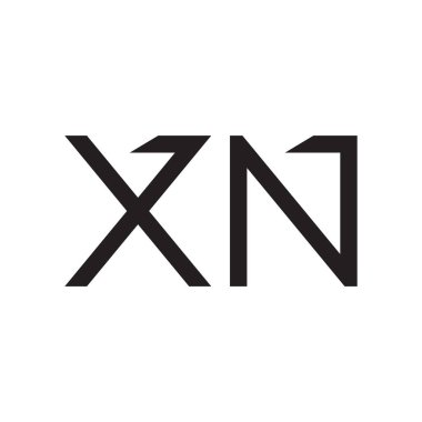 xn ilk harf vektör logo simgesi