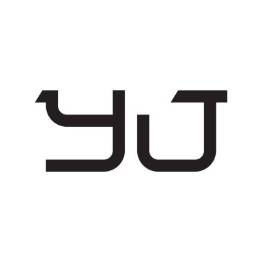yj ilk harf vektör logo simgesi