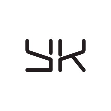 yk ilk harf vektör logo simgesi