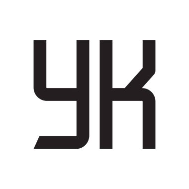 yk ilk harf vektör logo simgesi