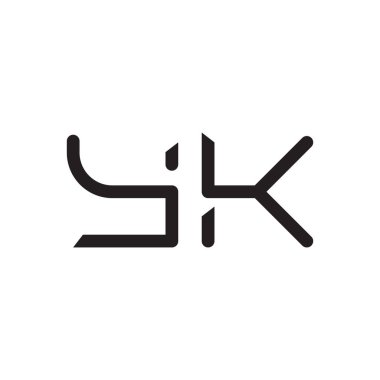 yk ilk harf vektör logo simgesi