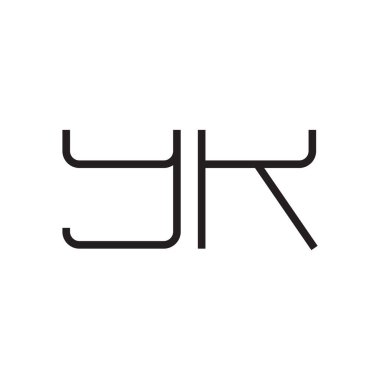 yk ilk harf vektör logo simgesi