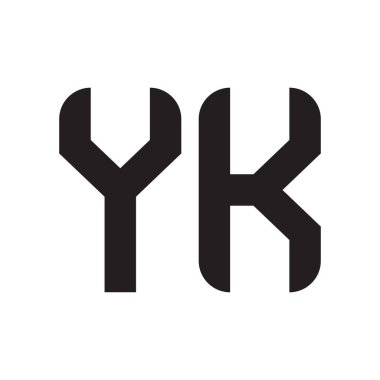 yk ilk harf vektör logo simgesi