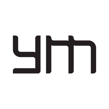 ym ilk harf vektör logo simgesi