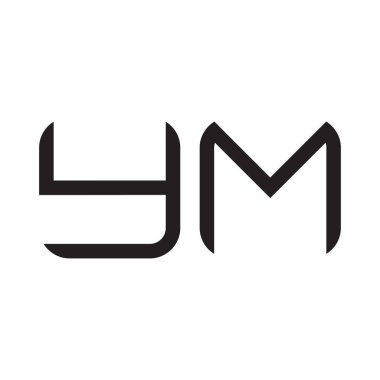 ym ilk harf vektör logo simgesi