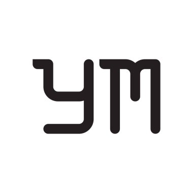 ym ilk harf vektör logo simgesi