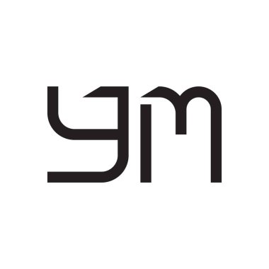 ym ilk harf vektör logo simgesi