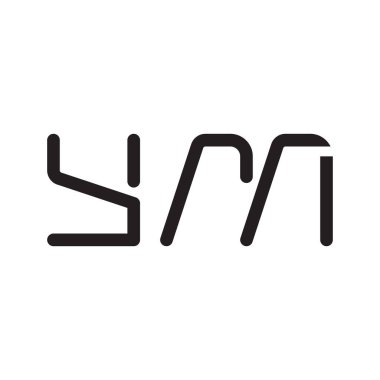 ym ilk harf vektör logo simgesi