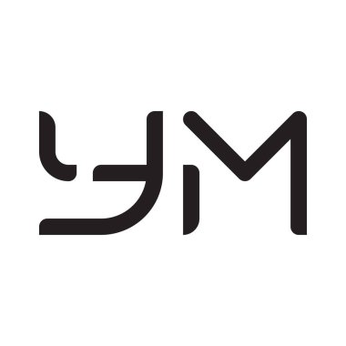 ym ilk harf vektör logo simgesi