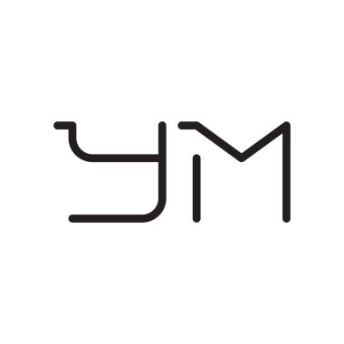 ym ilk harf vektör logo simgesi