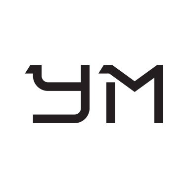 ym ilk harf vektör logo simgesi