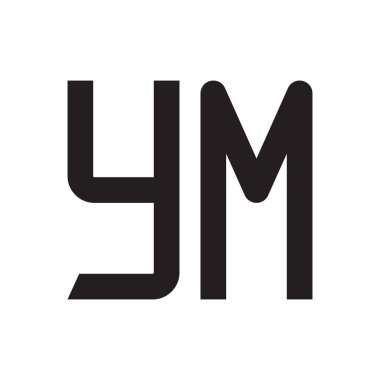 ym ilk harf vektör logo simgesi