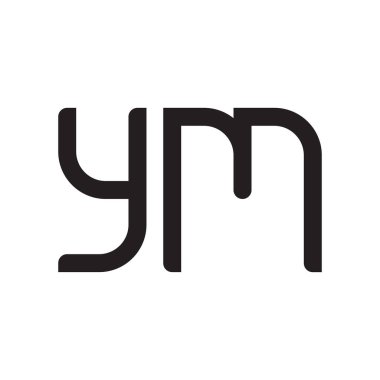 ym ilk harf vektör logo simgesi