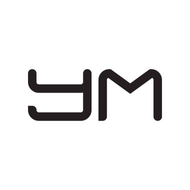 ym ilk harf vektör logo simgesi