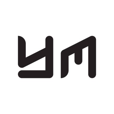 ym ilk harf vektör logo simgesi
