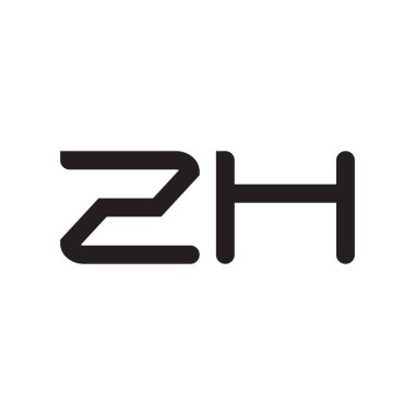 zh ilk harf vektör logo simgesi