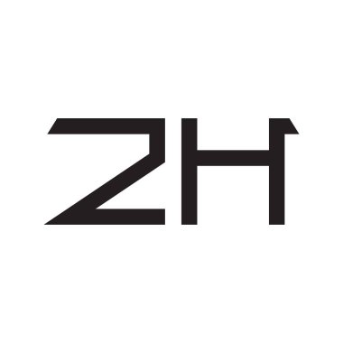 zh ilk harf vektör logo simgesi