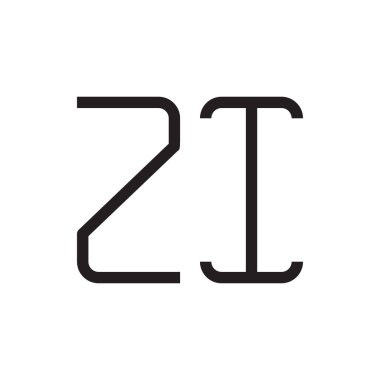 zi ilk harf vektör logo simgesi