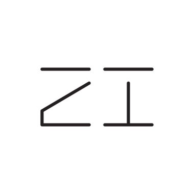 zi ilk harf vektör logo simgesi