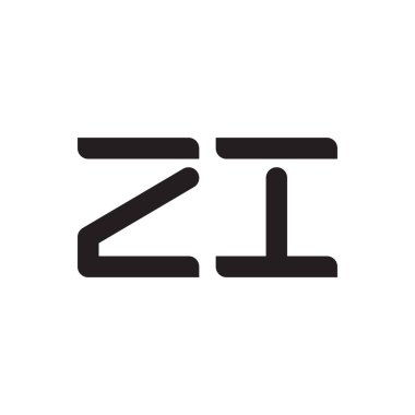 zi ilk harf vektör logo simgesi
