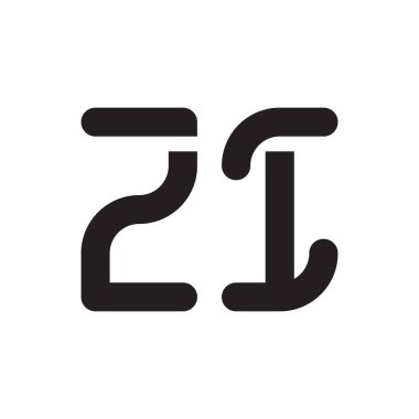 zi ilk harf vektör logo simgesi