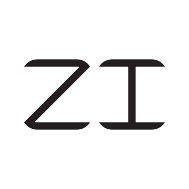 zi ilk harf vektör logo simgesi