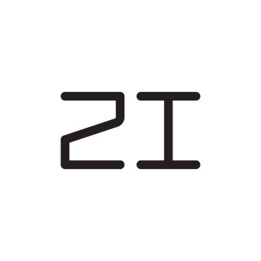 zi ilk harf vektör logo simgesi