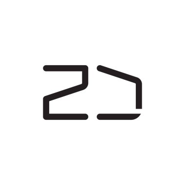 zj ilk harf vektör logo simgesi