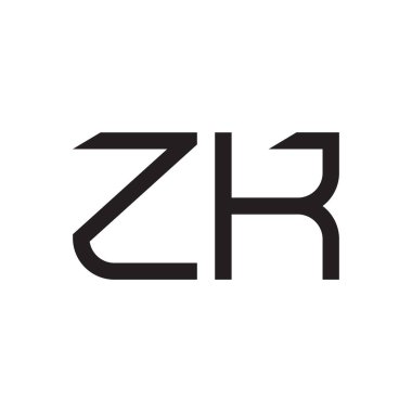 zk ilk harf vektör logo simgesi