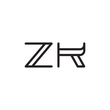 zk ilk harf vektör logo simgesi
