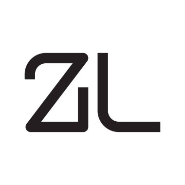 zl ilk harf vektör logo simgesi