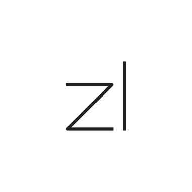 zl ilk harf vektör logo simgesi
