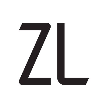 zl ilk harf vektör logo simgesi