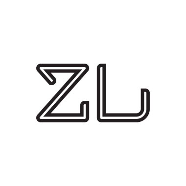 zl ilk harf vektör logo simgesi