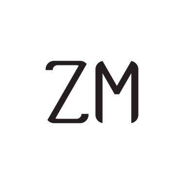 zm ilk harf vektör logo simgesi