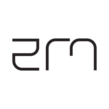 zm ilk harf vektör logo simgesi