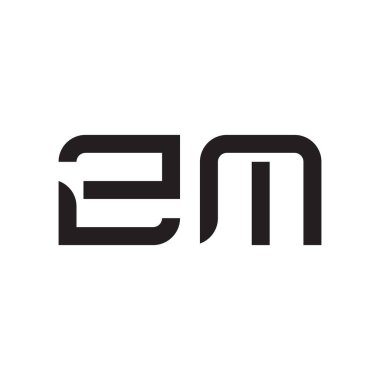zm ilk harf vektör logo simgesi