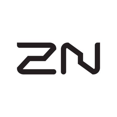 zn ilk harf vektör logo simgesi
