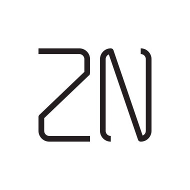 zn ilk harf vektör logo simgesi